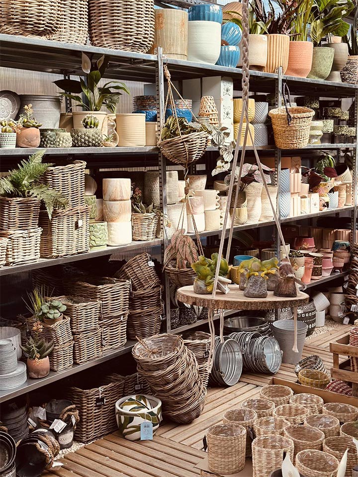décoration maison à Carpentras : cache pots et vannerie