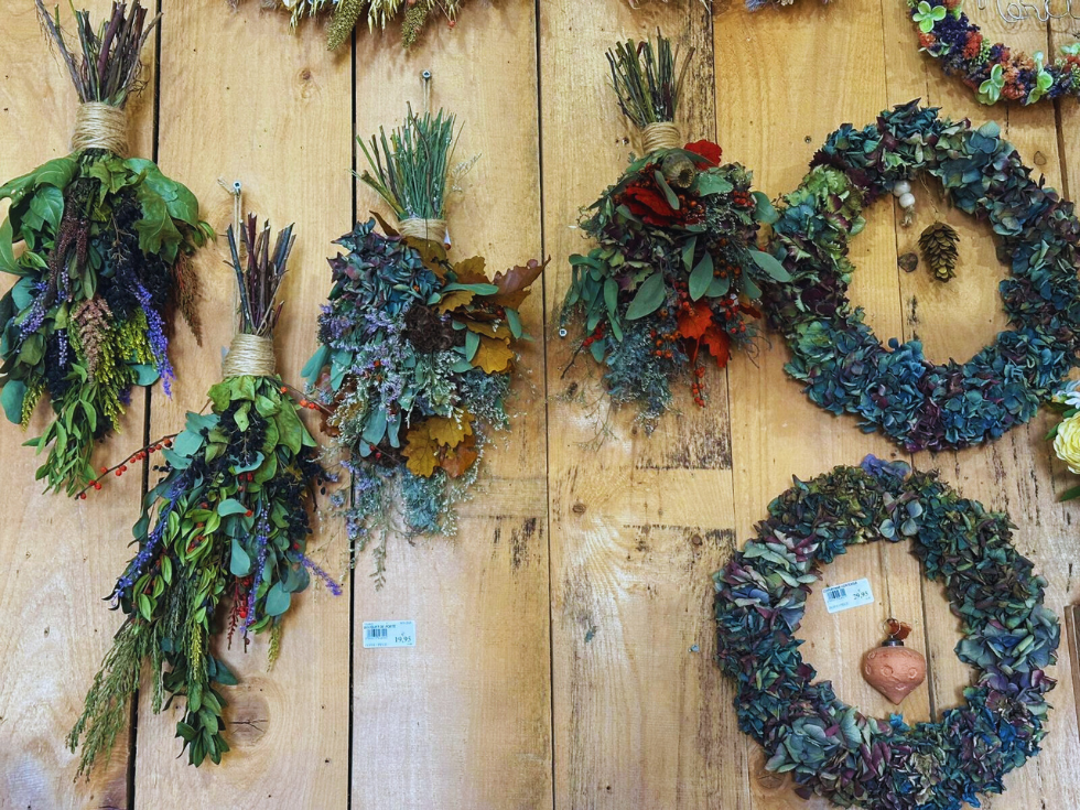 couronne de fleurs séchées à carpentras