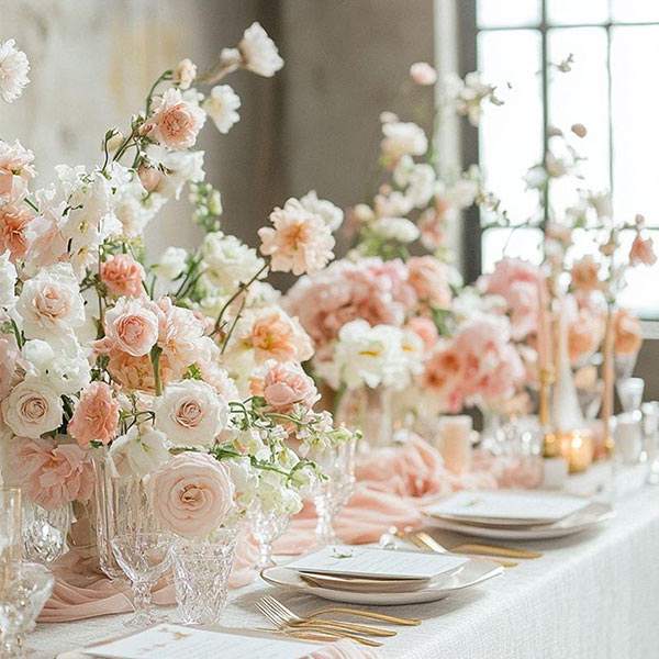 inspiration fleurs mariage romantique